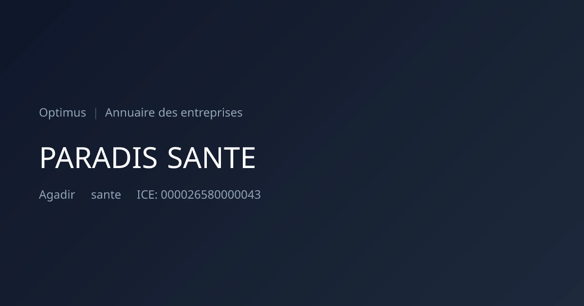 Paradis santé
